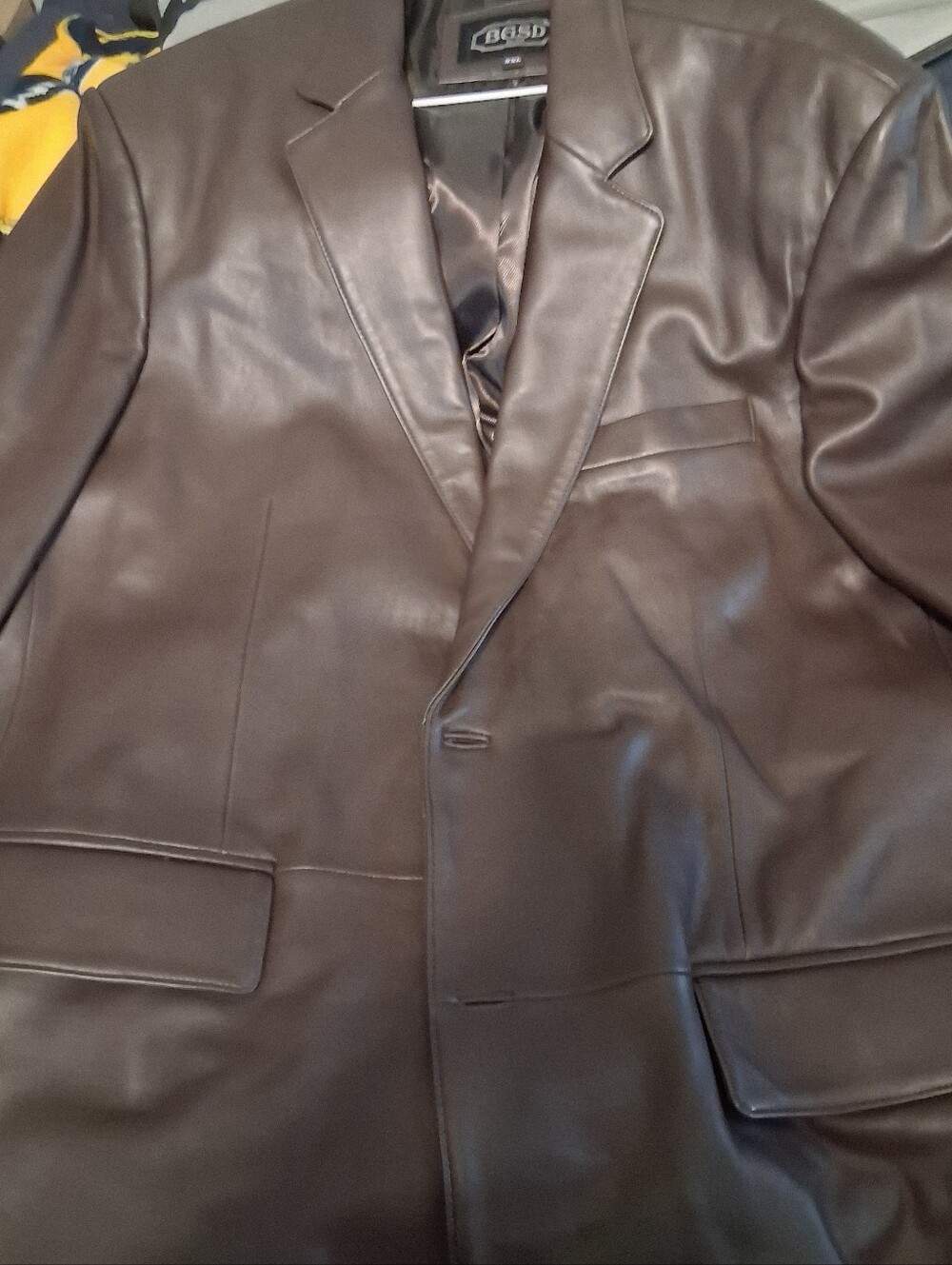 Men'sBGSD  Brown Leather Blazer SIZE XXLP